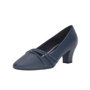 NiB Easy Street Women's Cristiny Pump Evening Heels Navy Size 8 WW $70 RY1280